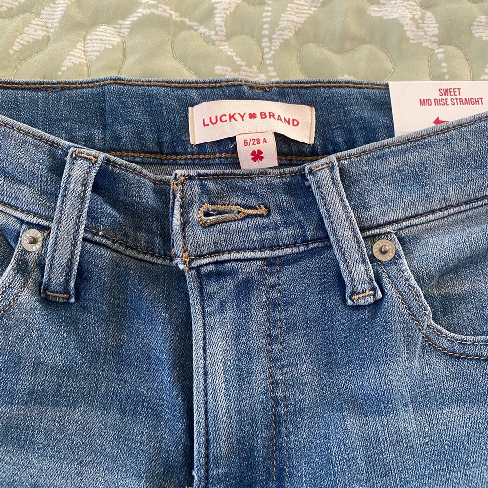 Lucky Brand Light Blue Mid Rise Straight Jeans
